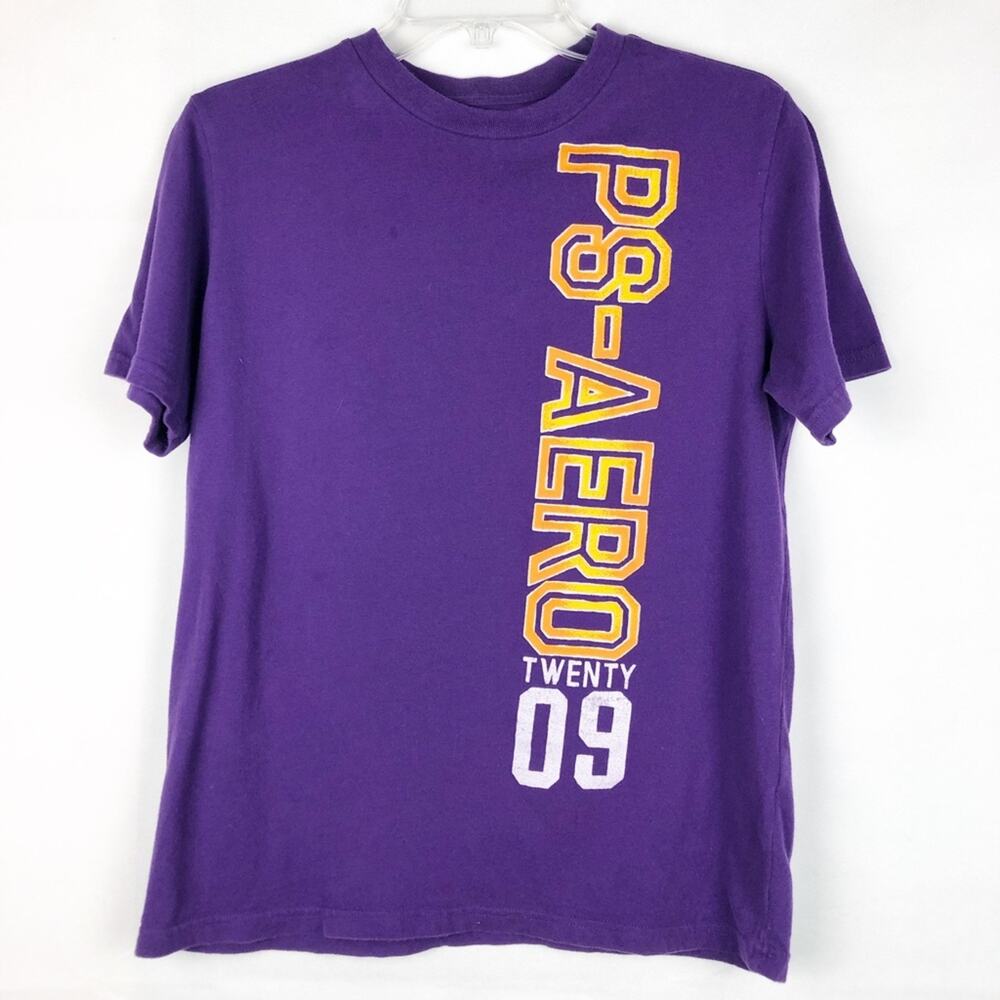 Aeropostale Boys Short Sleeve Purple T-Shirt Size XL (14)